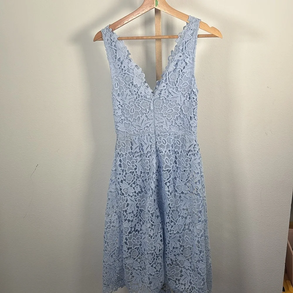 Astr The Label Women’s Blue V-Neck Lace Dress Wedding Small - Picture 6 of 6